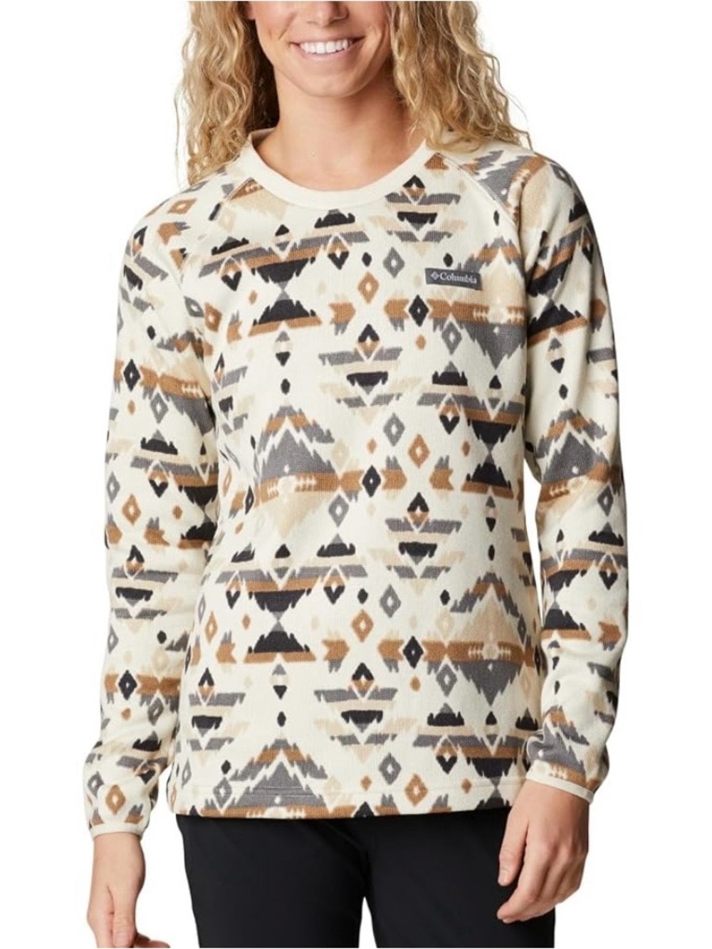 Columbia Women's Long Sleeve Shirt with geometric tribal pattern